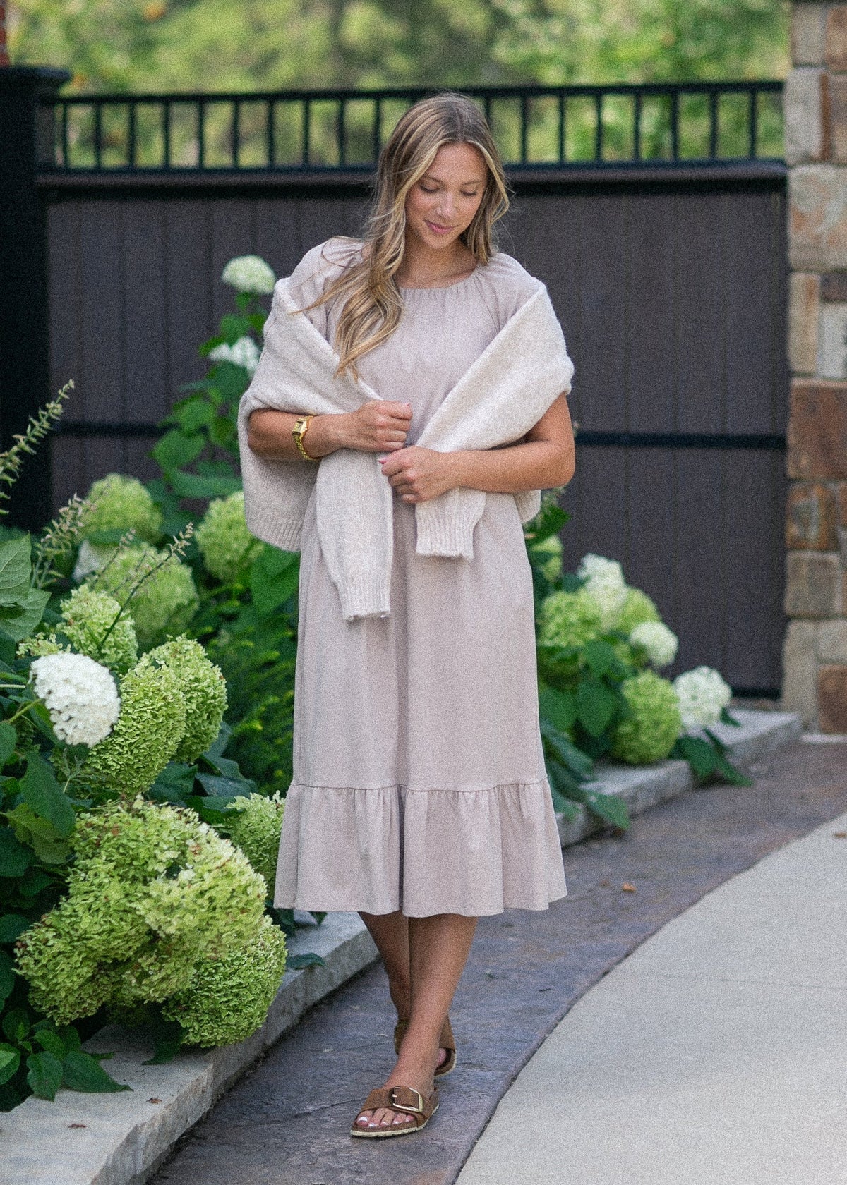 Amy Puff Sleeve Midi Dress
