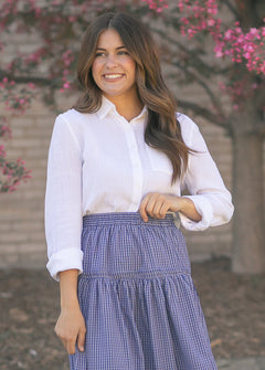 Bailey Cotton Gauze Button Down Top