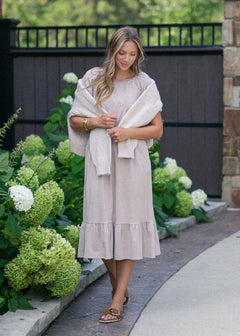 Amy Puff Sleeve Midi Dress
