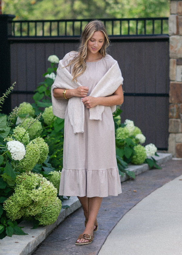 Amy Puff Sleeve Midi Dress