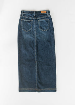 Bria Dark Wash Denim Maxi Skirt