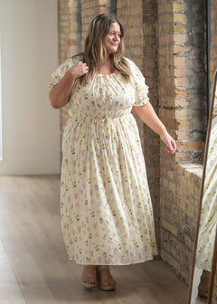 Celine Puff Sleeve Floral Maxi Dress