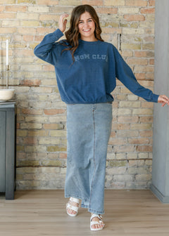 Donna Classic Wash Maxi Denim Skirt